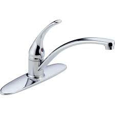 One stop shop for single lever faucet repair. Delta Foundations Single Handle Standard Kitchen Faucet In Chrome B1310lf The Home Depot