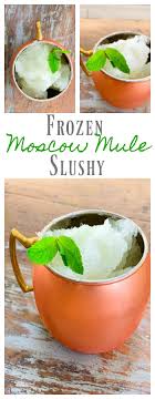 Frozen Moscow Mule Slushy Cocktail 2 Bees In A Pod Cocktailrecipes Summercocktails Moscowmules Fro Slushies Moscow Mule Recipe Frozen Moscow Mule Recipe
