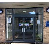 China Manufacturer Commercial Kfc Shop Front Store Front Door Double Swing  Glass Entry Door