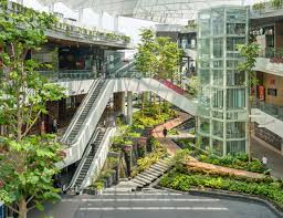 Seamless Connection Between Landscape And Architecture Commercial Landscape Design Green Architecture Mall Design