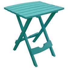 Adams Manufacturing Quik Fold Side Table Summer Green Walmart Com Resin Patio Furniture Patio Side Table Outdoor Tables