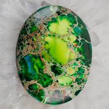 Green Sea Sediment Jasper Oval Pendant Bead D87074 Minerals And Gemstones Stones And Crystals Mineral Stone