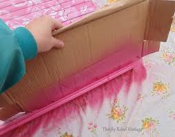 The surround will stop you from accidentally spraying the rest of the blind. Mini Blind Makeover With Spray Paint And Lace Color Me Thrifty