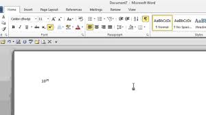 How To Type 10 To The Power Of 2 In Microsoft Word Tips For Microsoft Office Windows Youtube
