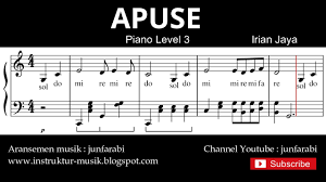 Berikan tanda dengan menarik garis naik, rata, atau turun. Melodi Apuse Not Balok Tutorial Piano Level 3 Not Lagu Daerah Tradisional Instrumental Youtube