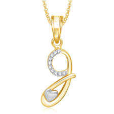 Buy Amaal Valentine Gifts Gold American Diamond Alphabet Letter G Necklace Pendant For Women Girls Boys Men With Chain Ps0330 At Amazon In