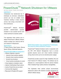 Powerchute network shutdown works in conjunction with the apc ups network management card to protect your physical and virtual it environment from threats to it availability. Application Note 180 Manualzz