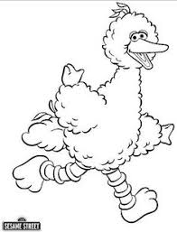 Bird Pictures To Color Big Bird Coloring Page Kleurplaten Sesamstraat Kleuren