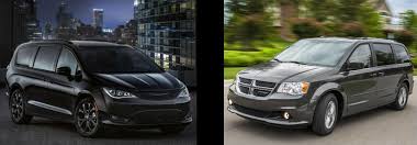 minivan comparison 2018 chrysler pacifica v dodge grand caravan