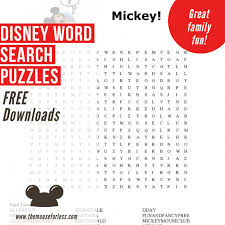 Race each other to answer the clues, or just help each other out with the printable crossword puzzles. Disney Word Search Puzzles To Download And Print More Fun