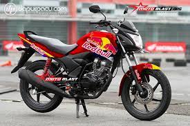 Modif motor mio warna merah, gambar hasil modif motor mio. Modif Striping Honda Verza 150 Red Redbull Motoblast