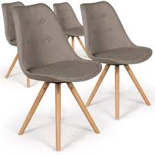 lot de 4 chaises scandinaves goya tissu beige chaise scandinave chaise scandinave pas cher chaise design