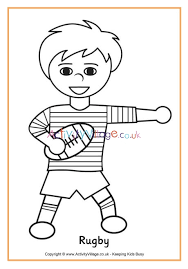 Be sure to visit many of the other sports coloring pages aswell. Rugby Colouring Page