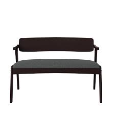 Benches go beyond the table: Carson Carrington Comiskey Espresso Finish Arm Dining Bench With Back Sale