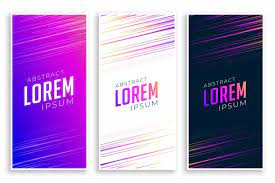 Download Abstract Speed Lines Banners Set For Free Vector Free Event Poster Template Banner Design Inspiration
