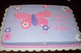 Lindsey S Cakes Butterfly Baby Shower Cake Baby Shower Cake Sayings Baby Shower Sheet Cakes