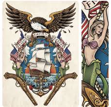 125 best sleeve tattoos for men: Sam Phillips Tattoo Idea Nautical Drawing Sailor Jerry Sailor Tattoo