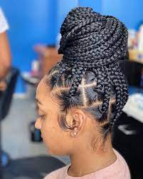 Voiceofhair On Instagram It S All About The Details Beautiful Knotless Braid In 2021 Feed In Braids Hairstyles Hair Ponytail Styles Big Box Braids Hairstyles