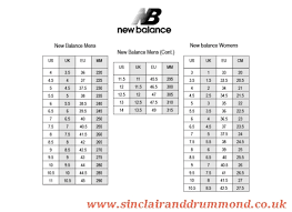 New Balance 420 Size Chart