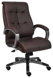 Brown Leather Office Chair Button Design Contemporary Office Chairs By Office Furniture More