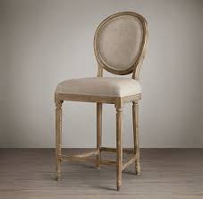 Vintage French Round Upholstered Counter Stool Traditional Bar Stools And Counter Stools Upholstered Bar Stools Upholstered Stool Counter Stools