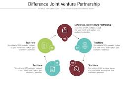 Joint venture vs partnership differences when two or more entities come together to an understanding for a specific action or purpose then it is known as the joint venture and when that purpose is completed the said joint venture shall come to an end as it is temporary in nature whereas. Difference Joint Venture Partnership Ppt Powerpoint Presentation Infographics Ideas Cpb Powerpoint Slide Clipart Example Of Great Ppt Presentations Ppt Graphics