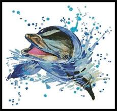 This is a digital file that you will need to download and print out yourself. Watercolour Dolphin Cross Stitch Pattern