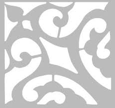 Ce Pochoir Adhesif Repositionnable De Fabrication Artisanale Francaise Dans Une Matiere Pvc Grise Souple Resistante Et Lavable Resi Pochoir Ornement Faience
