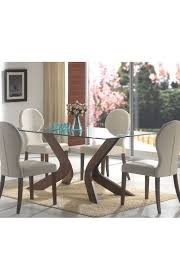 Coaster Company Walnut San Vicente Glass Top Dining Table Glass Dining Room Table Rectangle Dining Table Dining Room Sets