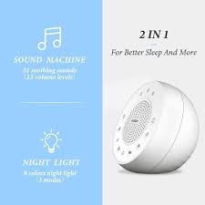 Housbay Glows White Noise Sound Machine Night Light For Baby Kids 31 Soothing Sounds For Sleeping Relaxation Sleep Machine For Adults Baby Health Personal Care Toys Store