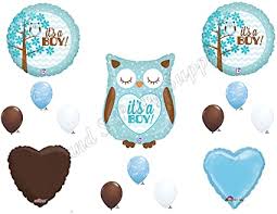 Amazon Com Baby Boy Owl Shower Balloons Decorations Supplies Toys Games
