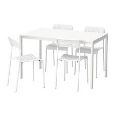 Melltorp Adde Table And 4 Chairs White Ikea Dining Room Sets Budget Friendly Living Room Interior Design Dining Room