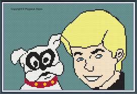Johnny Quest N Bandit Cross Stitch Pattern Only PDF/JPEG Files