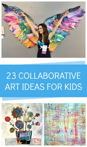 Take turns adding to a collaborative drawing. Collaborative Art Ideas C R A F T
