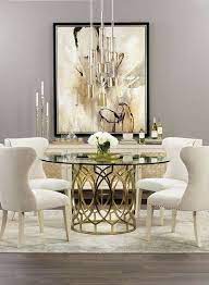 Complementi D Arredo Color Oro Tavolo Rotondo Con Base Dorata Arredamento Sala Da Pranzo Lusso Arredamento Sala Moderno