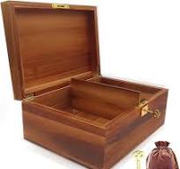 Wood Box Large Decorative Wooden Storage Box with Hinged Lid and Locking  Key Pre