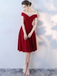 Wine Red Off The Shoulder Midi Dress Elbiseler Mezunlar Gecesi Elbiseleri Elbise Modelleri