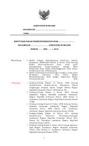 Contoh sk pengangkatan bpd desa. Doc Peraturan Tata Tertib Bpd Didik Wahyudi Academia Edu
