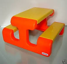 Little Tikes Dollhouse Doll Picnic Table Seat Furniture Dollhouse Dolls Little Tikes Little Tikes Picnic Table
