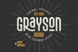 Art stamp vector illustrations & vectors. Grayson Rough Font And Graphics In Fonts On Yellow Images Creative Store