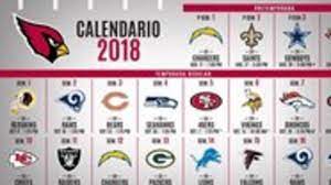 No te pierdas calendario de nfl, dividido por fecha y con toda la información de inicio de partidos, cobertura en tv y más Cardenales Publican Su Calendario De Juegos Para El 2018