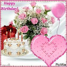 Beside happy birthday cake you also gift chocolate, birthday card, and send a wishing message. Happy Birthday Flowers Cake And Heart Picmix