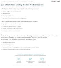 25 Limiting Reactant Worksheet Answers Worksheet Resource Plans