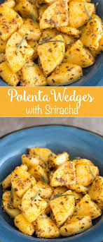 Vegan Polenta Wedges Recipe With Sriracha Rezept Rezepte Vegan Und Polenta