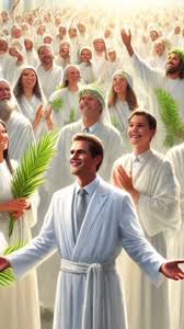 Versículo:, “Después de esto miré y apareció una multitud tomada de todas  las naciones, tribus, pueblos y lenguas; era tan grande que nadie podía  contarla. Estaban de pie delante del trono y del ...