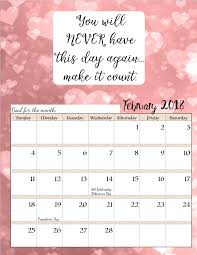 Free Printable 2018 Monthly Motivational Calendars Space For Setting Goals Different Motivational Calendar Quotes Goal Calendar Free Printable Goal Calendar