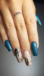 Nail designs are not only painted teal. Stylish Nail Art Designs That Pretty From Every Angle Blue Teal And Gold Foil Nails