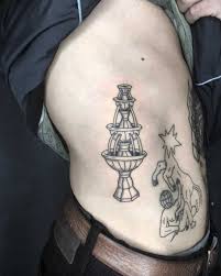 Small Fountain Tattoo On The Right Rib Cage Tattoos Belly Tattoos Ribcage Tattoo