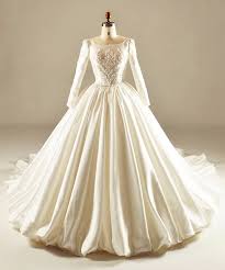 Find the perfect dress for you and shop for long sleeve women's casual dresses, cocktail and party styles, formal gowns, and special occasion dresses in a variety of silhouettes and available in missy, plus, and petite sizes. Long Sleeve Satin Ball Gown Wedding Dress Off 70 Medpharmres Com