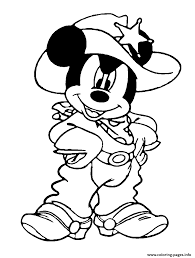 Top 55 halloween disney coloring pages and sheets you can print. Mickey Mouse As A Cowboy Disney Halloween Coloring Pages Printable